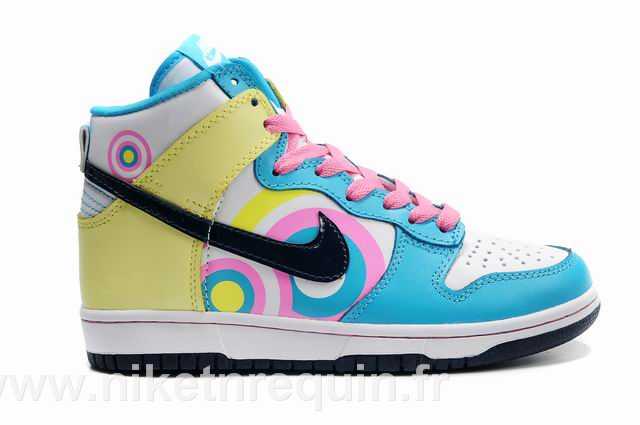 jaune bleu Nike Dunk SB femmes (2)